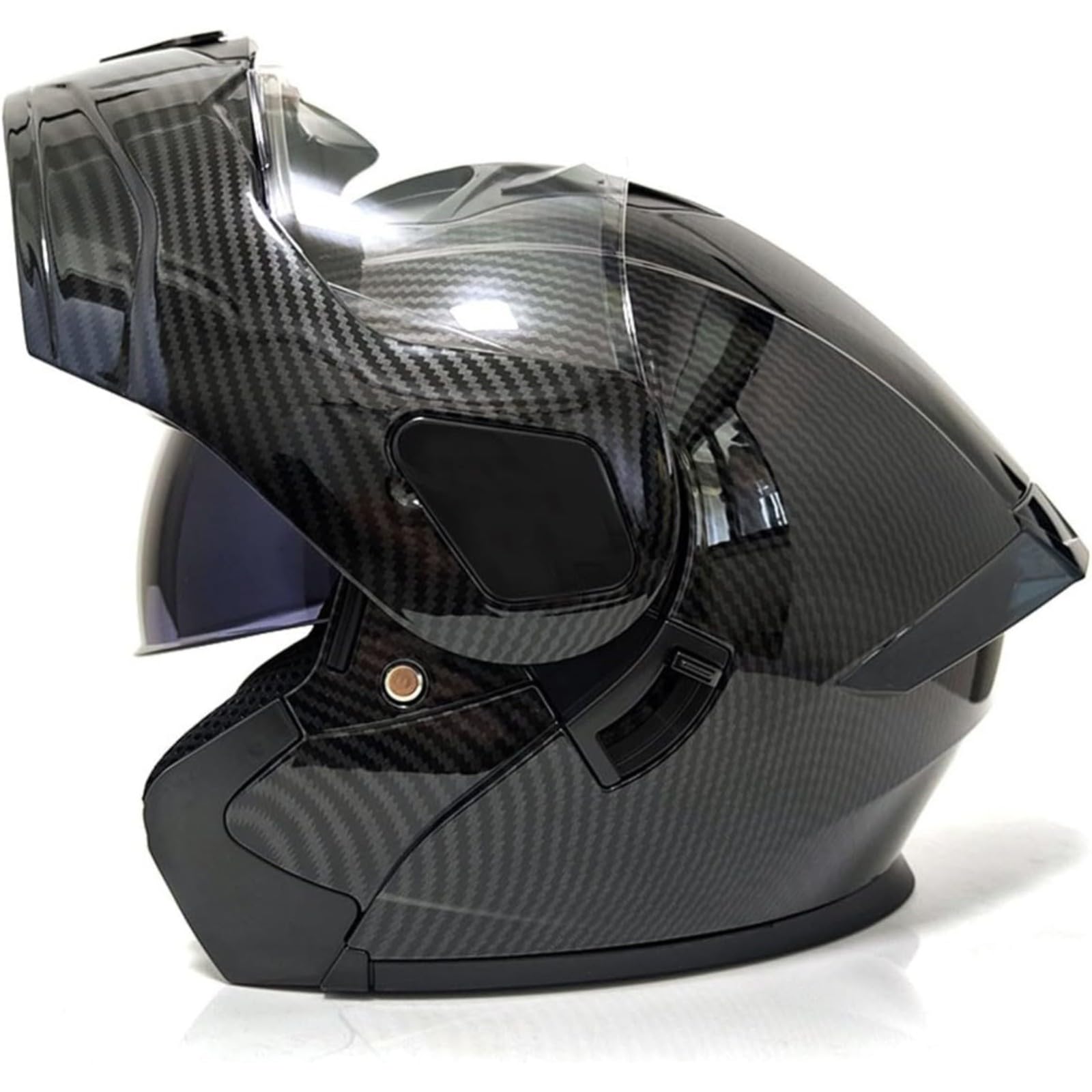 BYFHHHH Motorradhelm Klapphelm, DOT/ECE-Zugelassener Integralhelm Für Damen Und Herren, Mit Doppelvisier Motorrad-Integralhelm Modularer Motocrosshelm D,M=57~58CM von BYFHHHH