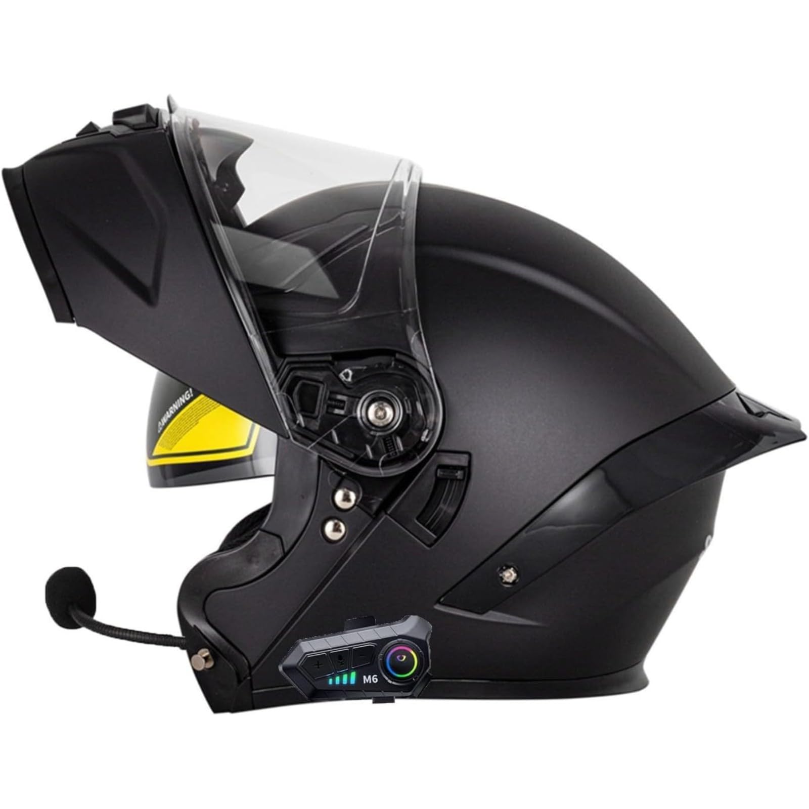 BYFHHHH Motorradhelm Mit Bluetooth, ECE/DOT-Zertifizierter Klapphelm, Doppelvisier, Modularer Motorradhelm, Integralhelm Für Erwachsene, Frauen Und Männer D,XXL=63~64CM von BYFHHHH