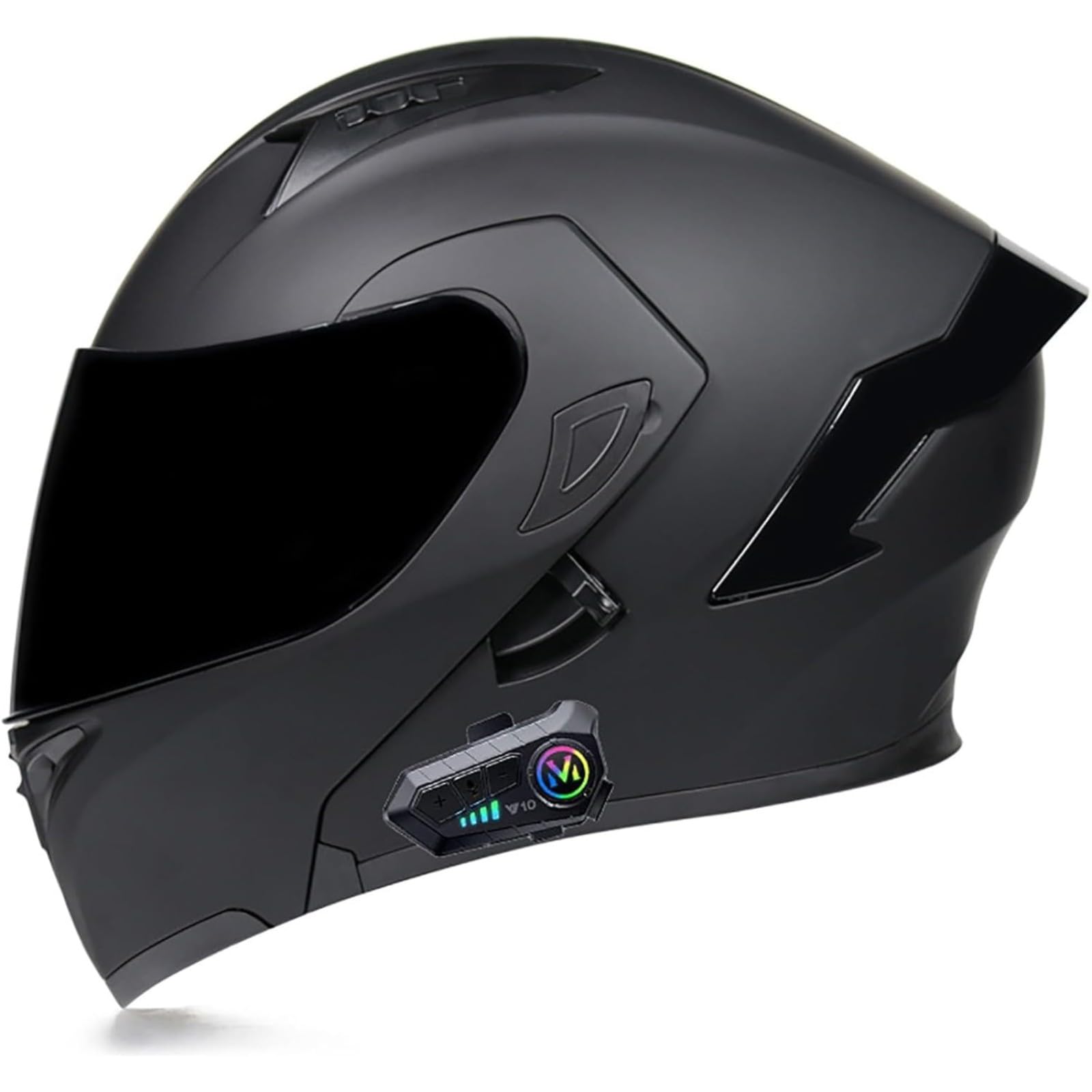 BYFHHHH Motorradhelm Mit Bluetooth, ECE-Zertifizierter Klapphelm Modularhelm, Integralhelm Mit Doppelvisier, Mit Eingebautem Mikrofon Für Automatische Reaktion 2,L=59~60CM von BYFHHHH