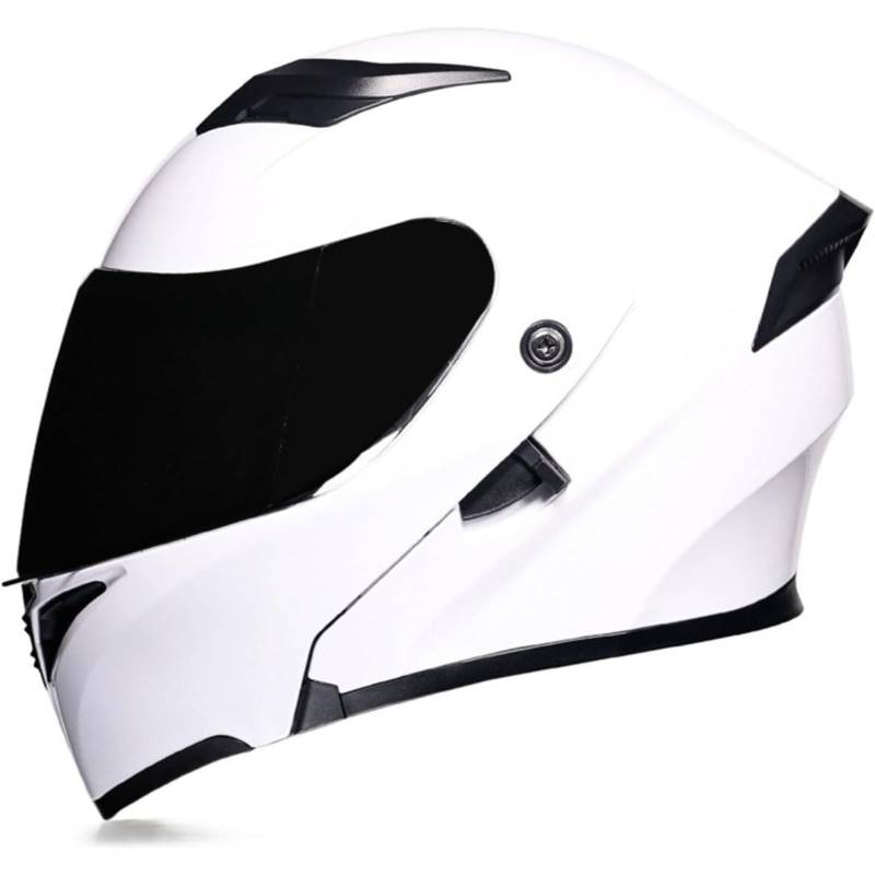 BYFHHHH Motorradhelm Motorrad-Klapphelm, DOT/ECE-Zertifizierter Integralhelm Modularhelm, Mit Doppelvisier Klapp-Integralhelm Für Erwachsene Männer Frauen E,XL=61~62CM von BYFHHHH