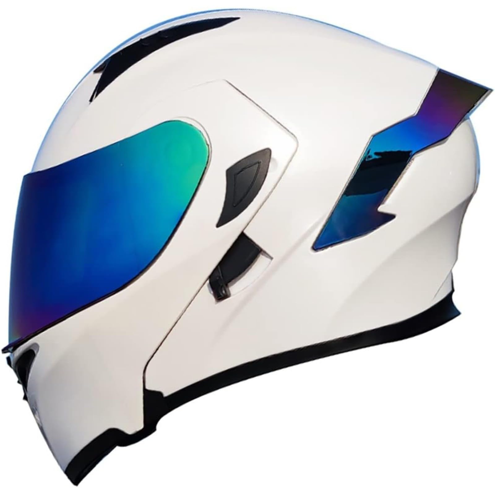 BYFHHHH Motorradhelm Motorrad-Klapphelm, DOT/ECE-Zugelassener Integrierter Motorradhelm Mit Antibeschlag-Doppelvisier, Integralhelm Für Männer Und Frauen L,XL=59~60CM von BYFHHHH