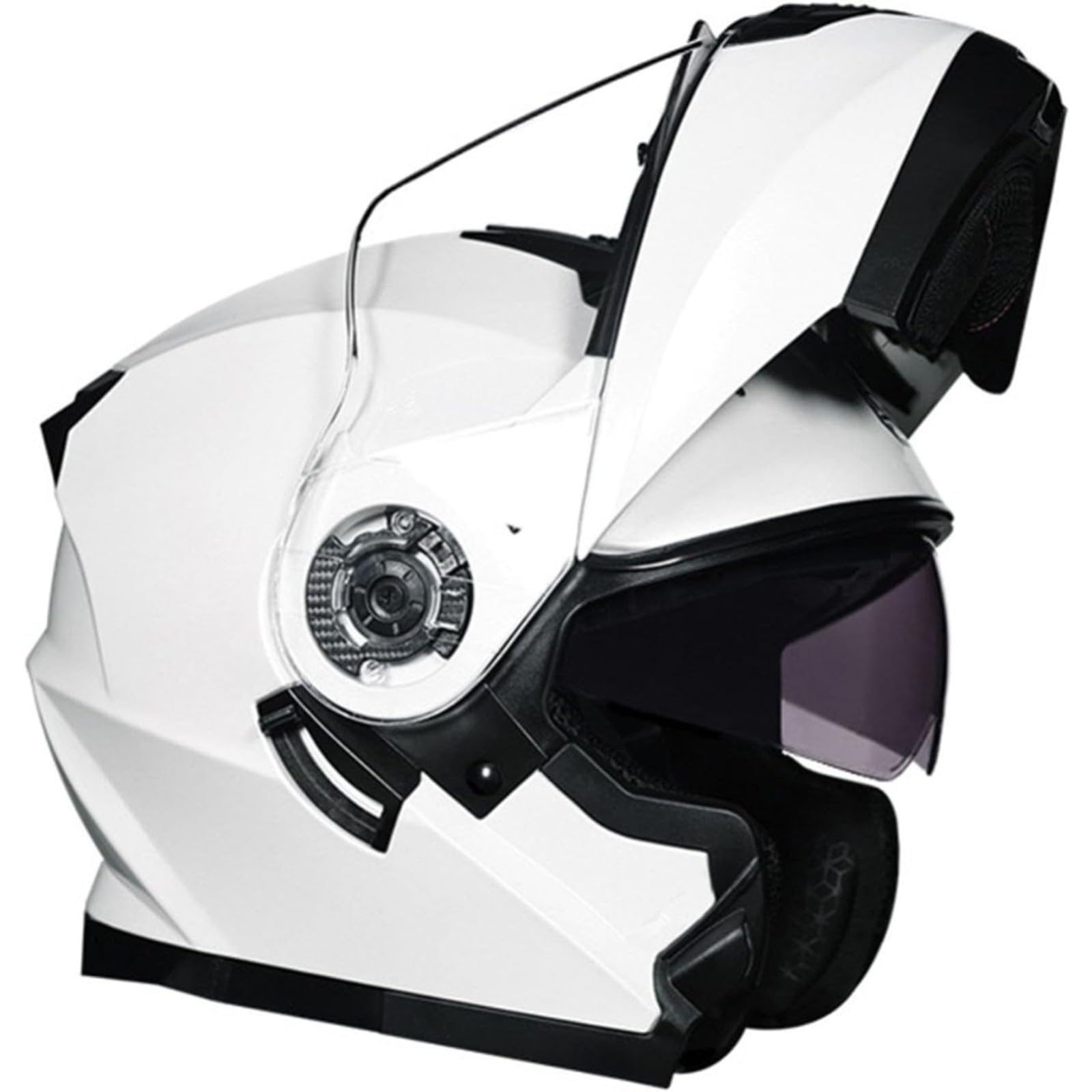 BYFHHHH Motorradhelm Motorrad-Klapphelm, ECE-Geprüft Mit Doppelvisier, Integralhelm Für Roller, Mopeds, Klapphelm, Modularhelm Für Männer Und Frauen F,L=59~60CM von BYFHHHH