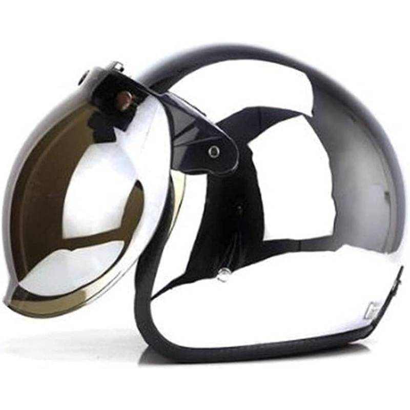 BYFHHHH Retro-Motorrad-Halbhelm, ECE-Geprüfter 3/4-Motorradhelm Im Deutschen Stil, Vintage-Jethelm, Für Männer Und Frauen, Moped-Scooter-Chopper-Cruiser-Helm E,XL=61~62CM von BYFHHHH