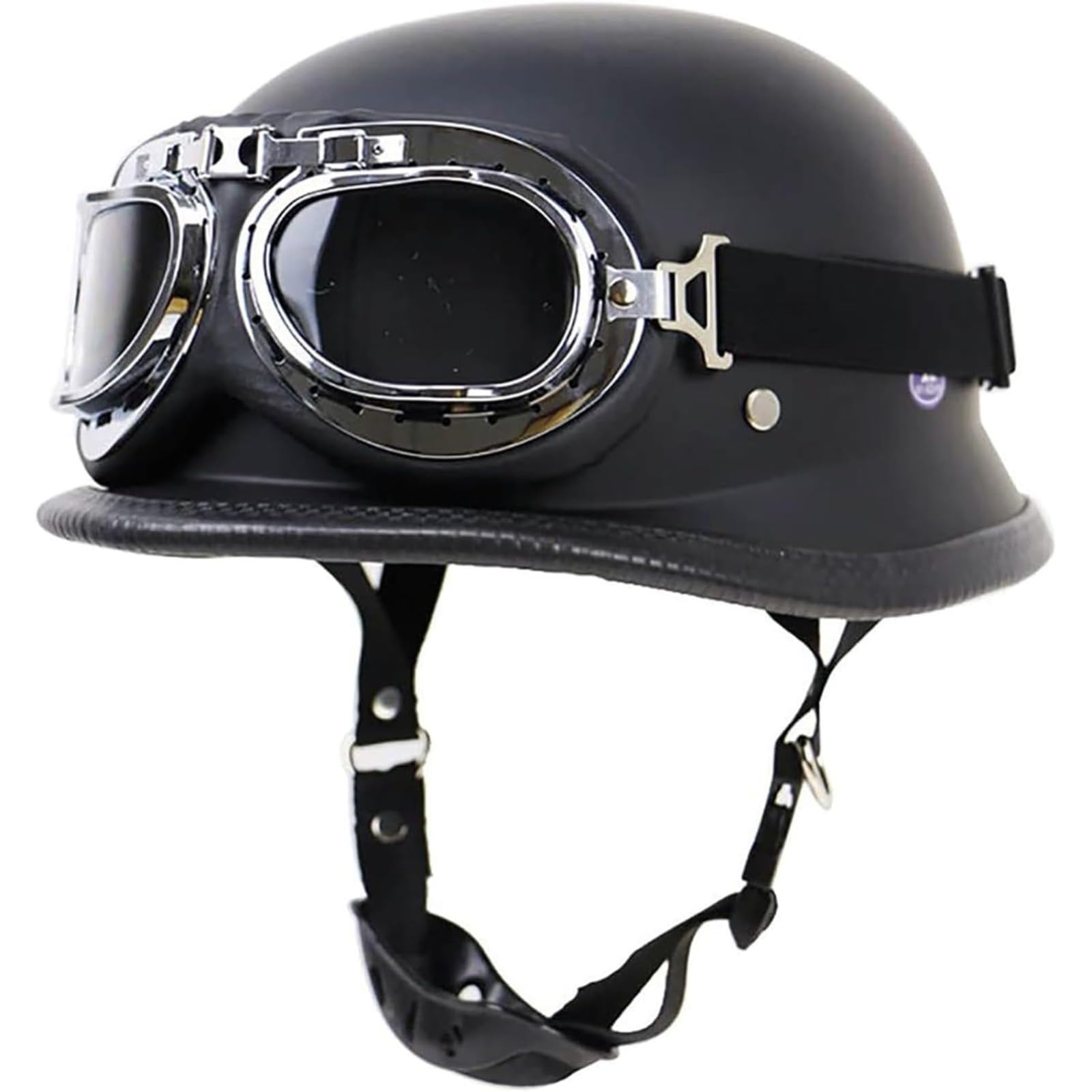 BYFHHHH Retro Motorradhelm, Vintage Halbschalenhelm Motorradhelm Mit Jethelm Halbhelm Für Damen Und Herren, Moped Crash Chopper Helm A,L=59~60CM von BYFHHHH