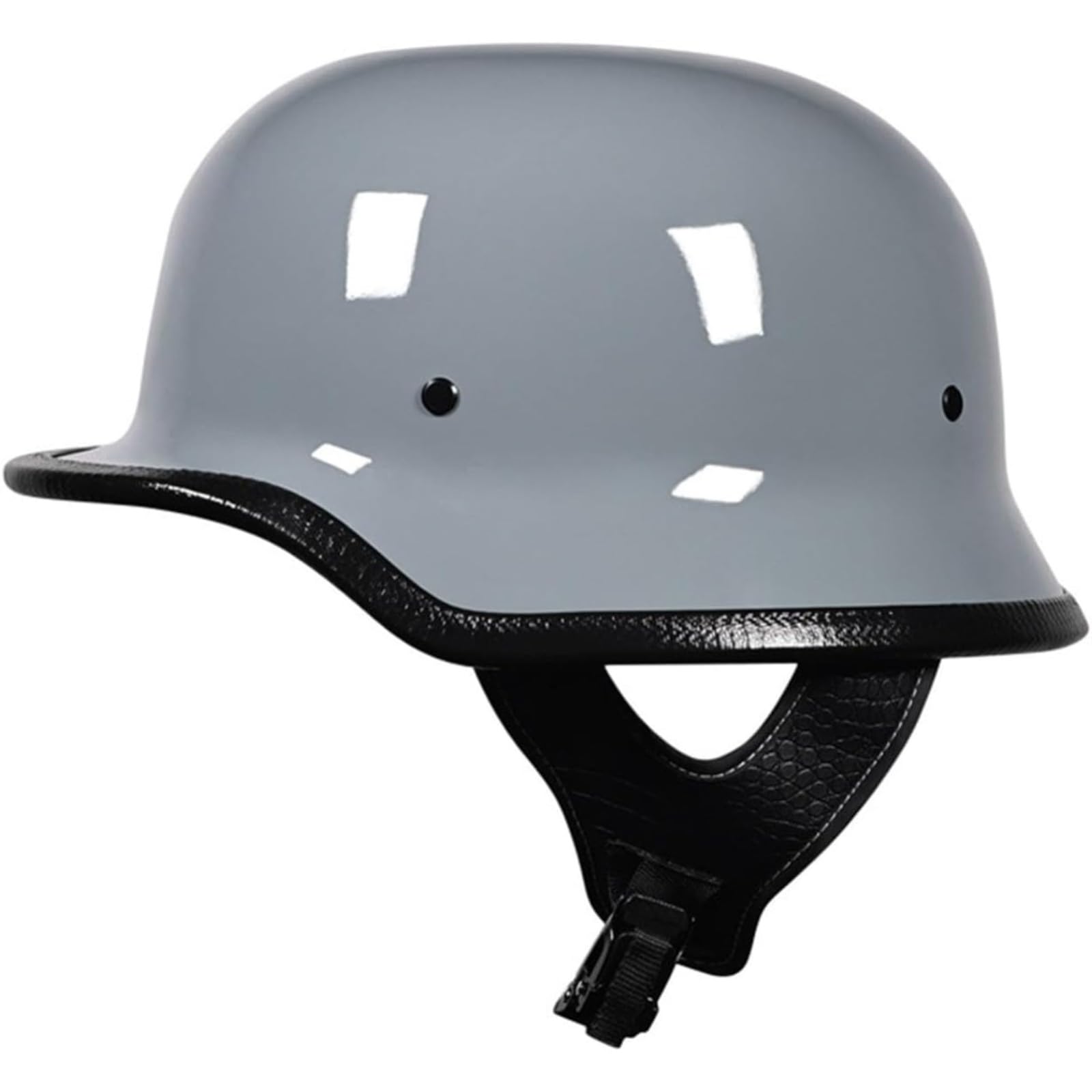 Deutscher Retro-Motorrad-Halbhelm, DOT/ECE-Zertifizierter Jethelm, Verstellbarer Schnellverschluss, Offener Helm, Rollerhelm Für Männer Und Frauen B,XL=61~62CM von BYFHHHH