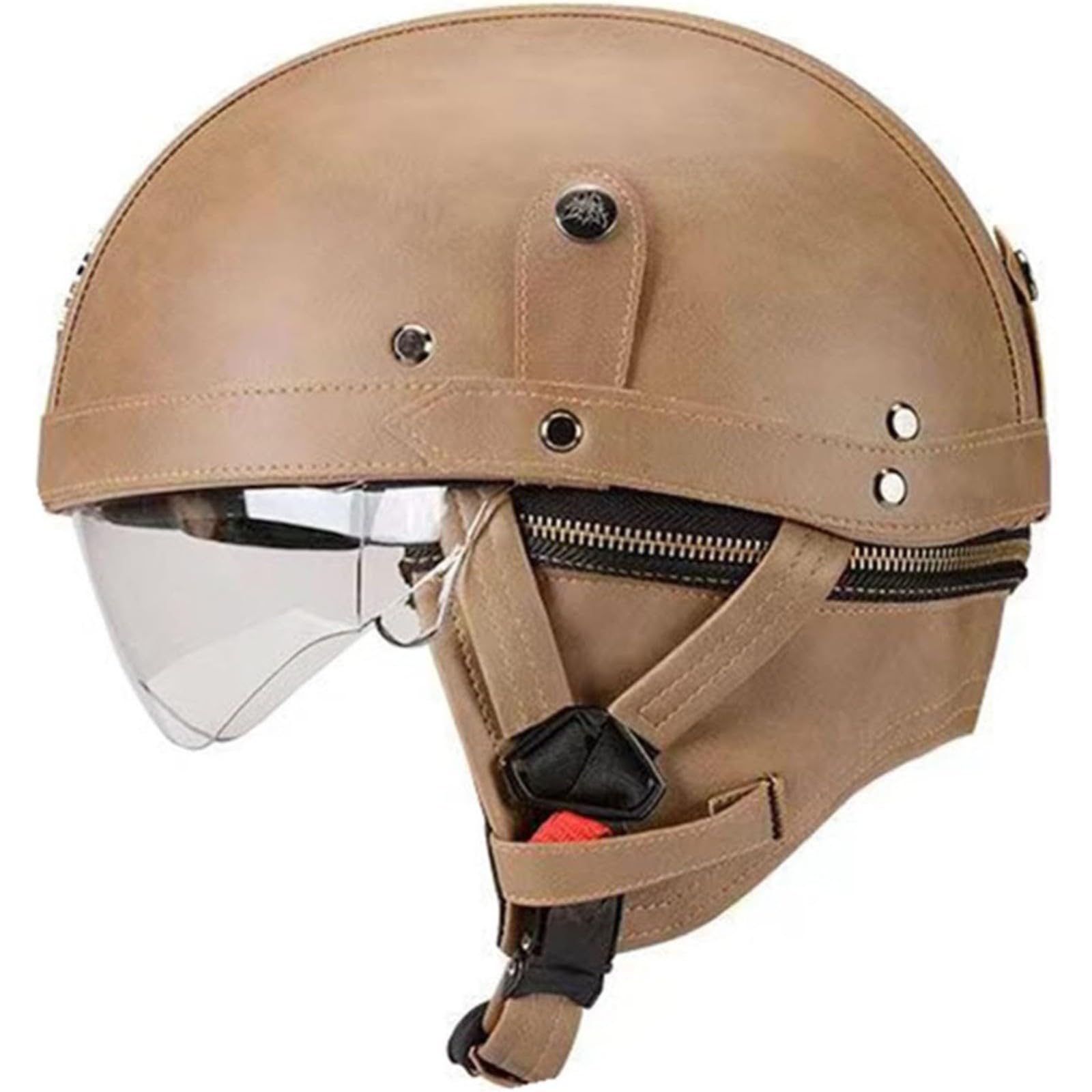 Halbhelme Motorradhelm, ECE-Zertifizierter Antikollisions-Schutzhelm Für Männer Frauen Mit Visier, Halbschalenhelm Jethelm Offener Helm Für Fahrrad Cruiser Moped Roller G,XL=61~62CM von BYFHHHH