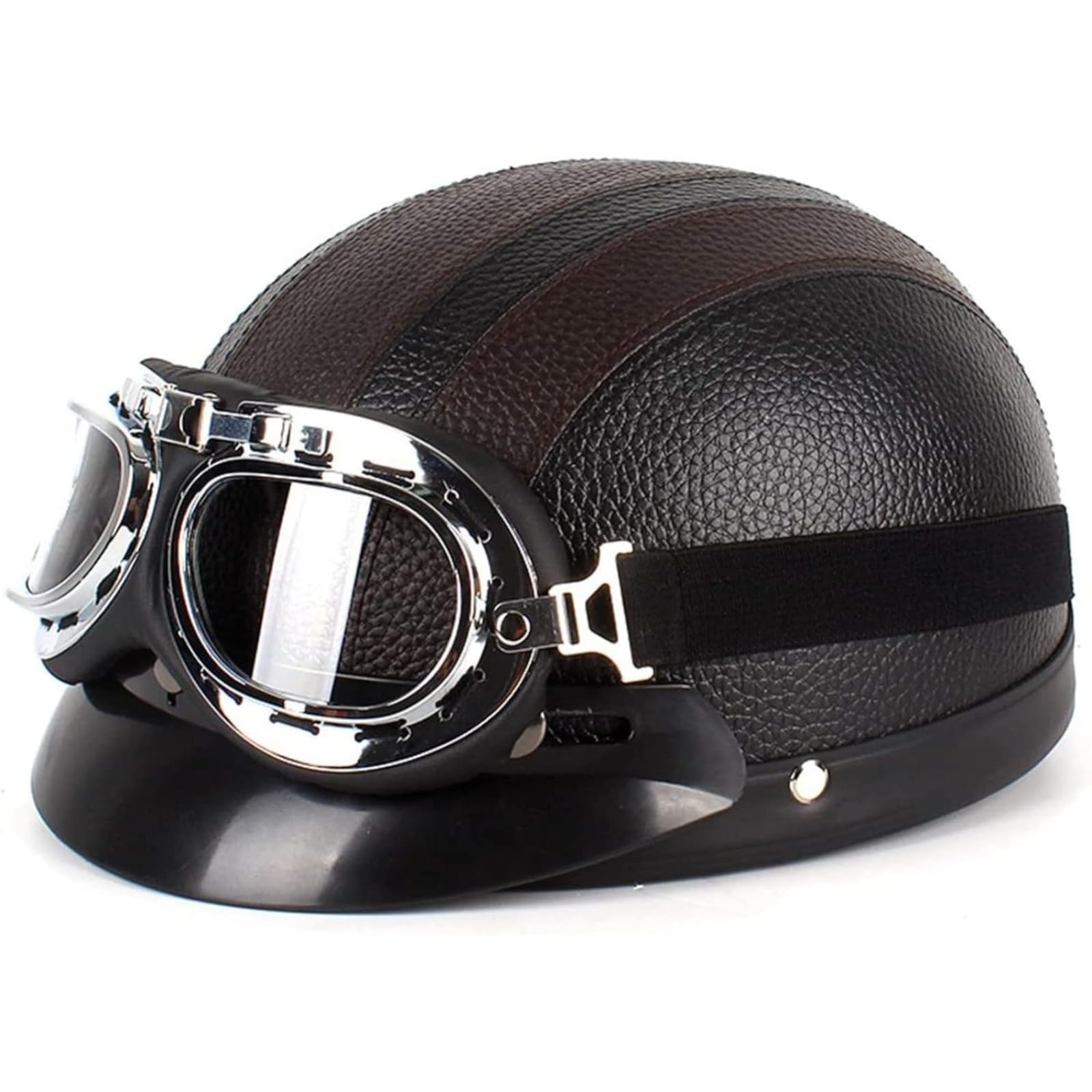 Halbhelme Motorradhelm, Halbschalenhelm Jethelm Offener Helm Mit Schutzbrille Halbschalenhelm Halbhelme Motorradhelm Sturzhelm Für Herren Damen C von BYFHHHH