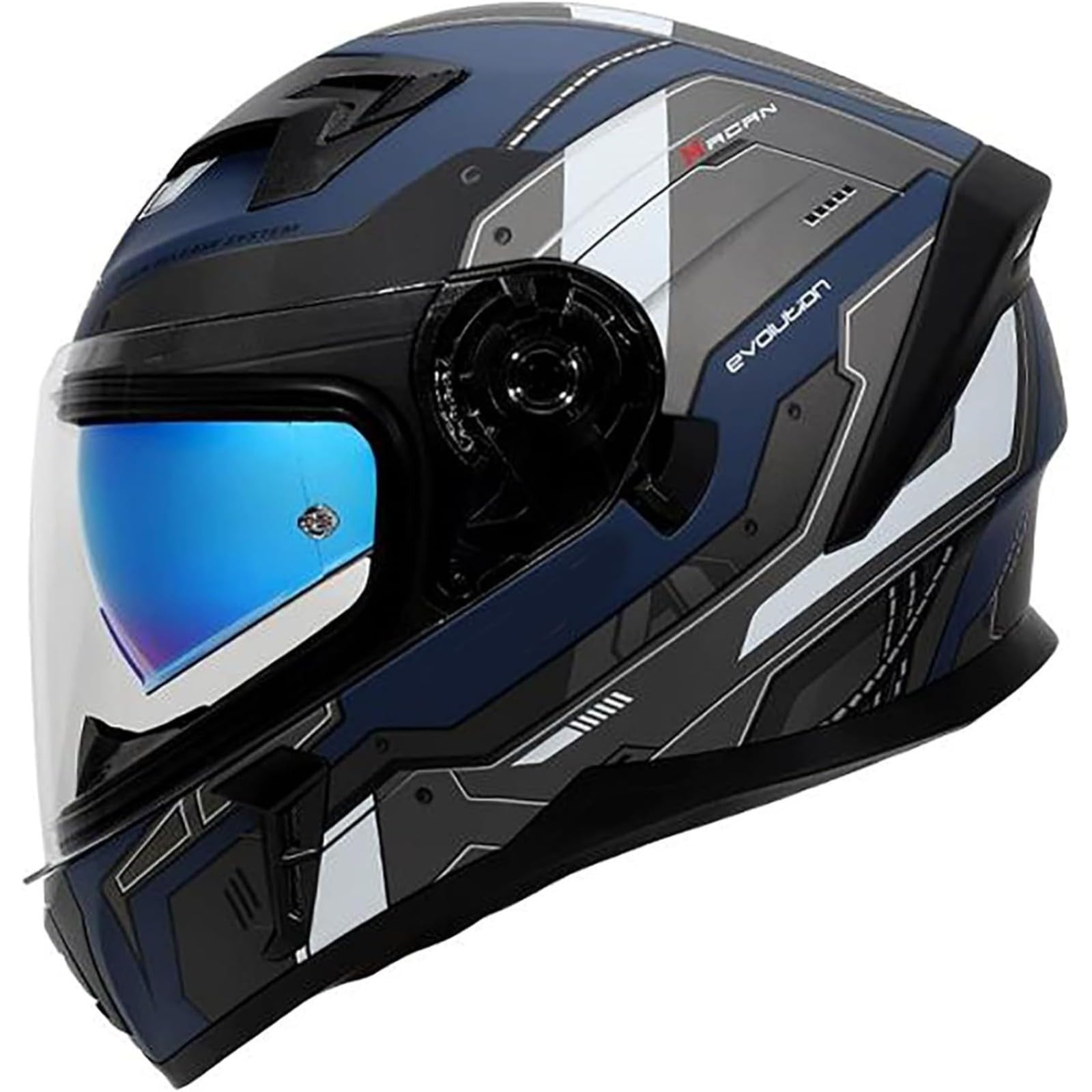 Modularer Motorradhelm, ECE-Zertifizierter Motorrad-Integralhelm Mit Doppelvisier, Mopedhelm Für Damen Und Herren, Integralhelm Motorradhelm A,S=55~56CM von BYFHHHH