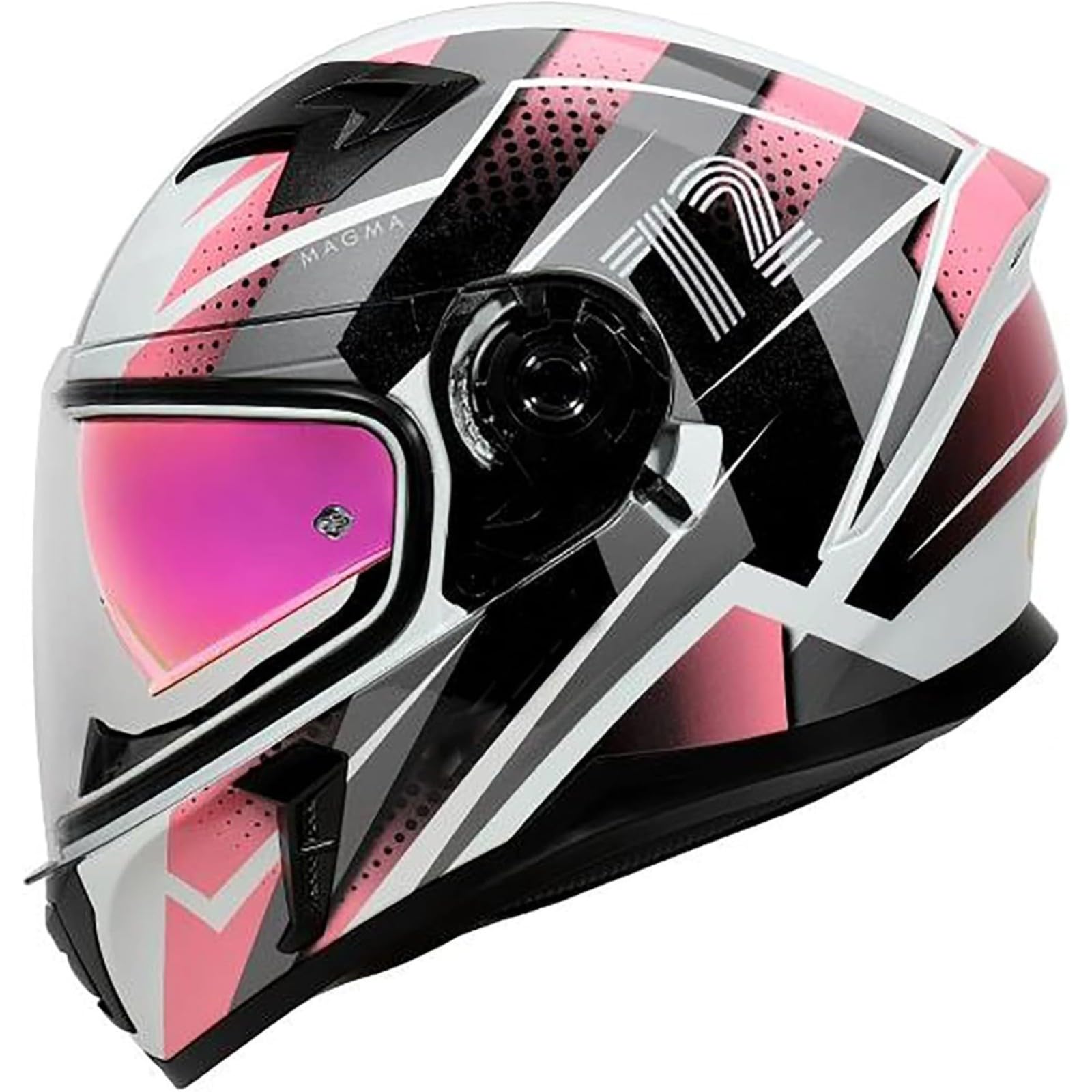 Modularer Motorradhelm, ECE-Zertifizierter Motorrad-Integralhelm Mit Doppelvisier, Mopedhelm Für Damen Und Herren, Integralhelm Motorradhelm F,L=59~60CM von BYFHHHH