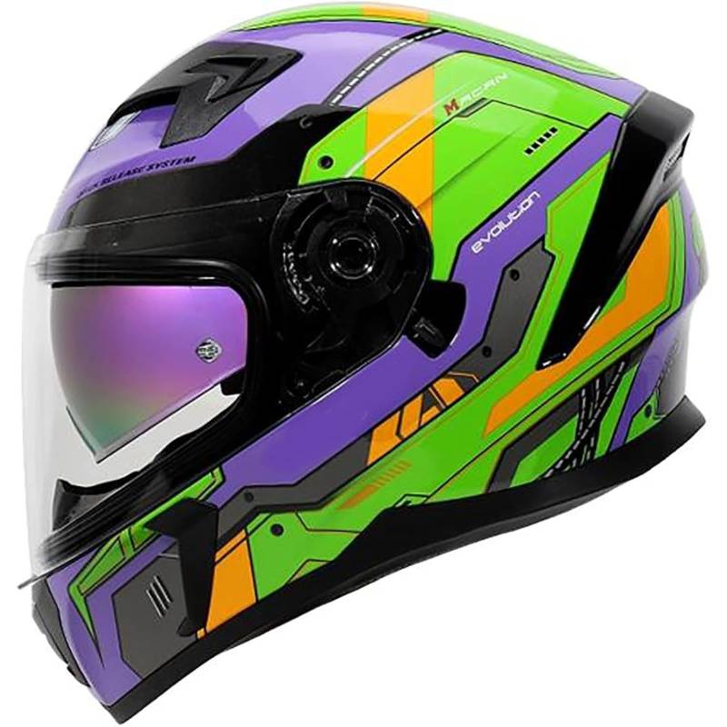 Modularer Motorradhelm, ECE-Zertifizierter Motorrad-Integralhelm Mit Doppelvisier, Mopedhelm Für Damen Und Herren, Integralhelm Motorradhelm R,L=59~60CM von BYFHHHH