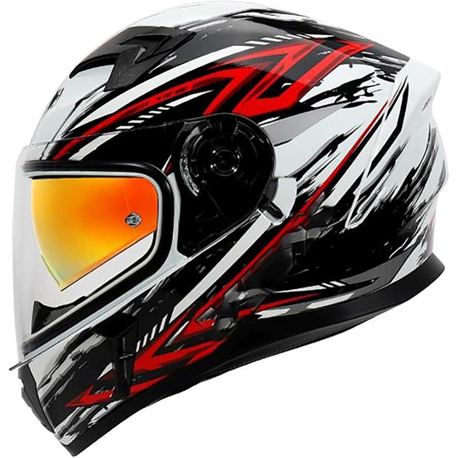 Modularer Motorradhelm, ECE-Zertifizierter Motorrad-Integralhelm Mit Doppelvisier, Mopedhelm Für Damen Und Herren, Integralhelm Motorradhelm S,S=55~56CM von BYFHHHH