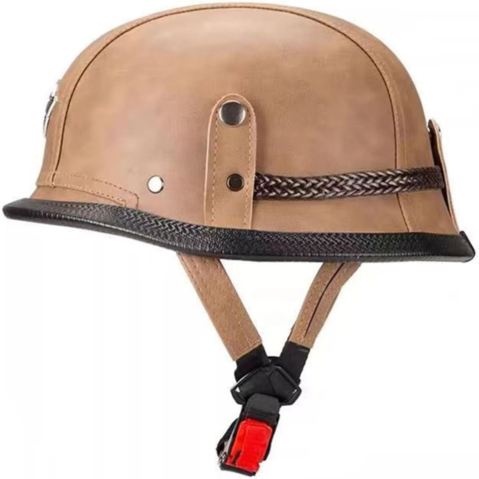 Motorrad-Halbhelm, DOT/ECE-Zertifizierter Jethelm, Retro-Motorradhelm, Moped-Scooter-Offener Helm Mit Schnellverschluss, Halbschalenhelm Für Männer Und Frauen E,XL=61~62CM von BYFHHHH