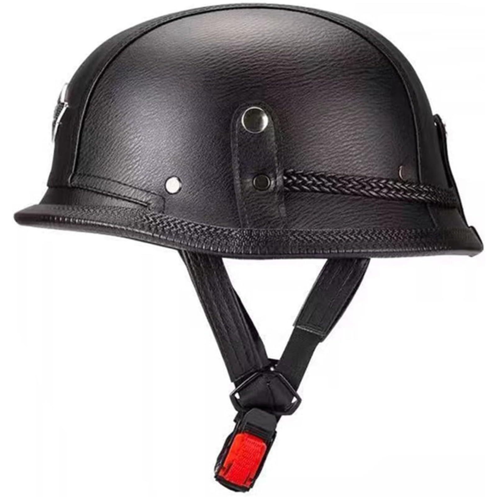 Motorrad-Halbhelm, DOT/ECE-Zertifizierter Jethelm, Retro-Motorradhelm, Moped-Scooter-Offener Helm Mit Schnellverschluss, Halbschalenhelm Für Männer Und Frauen H,3XL=65~66CM von BYFHHHH