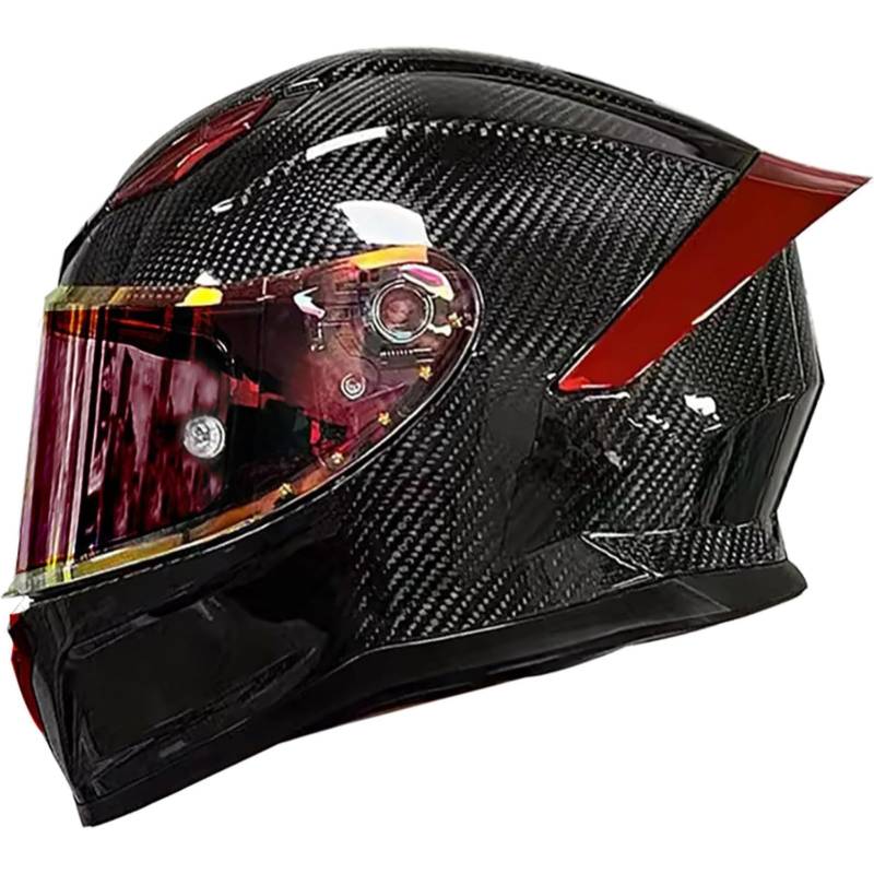 Motorrad-Integralhelm Mit Sonnenblende, DOT/ECE-Zertifizierter Modularer Motorrad-Mopedhelm, Motorradhelm-Integralhelme Für Frauen Und Männer, Erwachsene H,XL=61~62CM von BYFHHHH