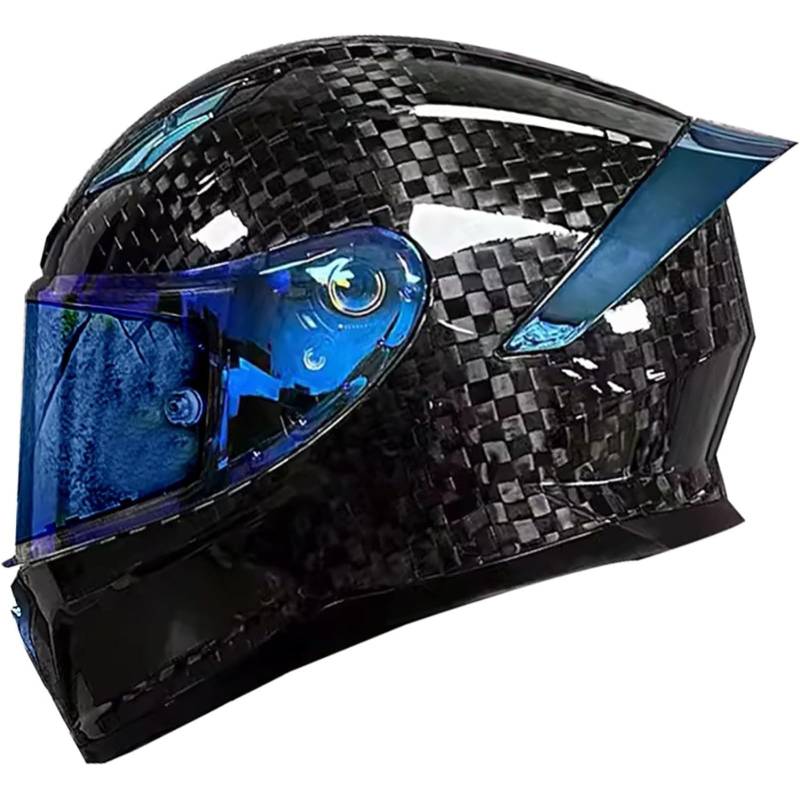 Motorrad-Integralhelm Mit Sonnenblende, DOT/ECE-Zertifizierter Modularer Motorrad-Mopedhelm, Motorradhelm-Integralhelme Für Frauen Und Männer, Erwachsene K,L=59~60CM von BYFHHHH