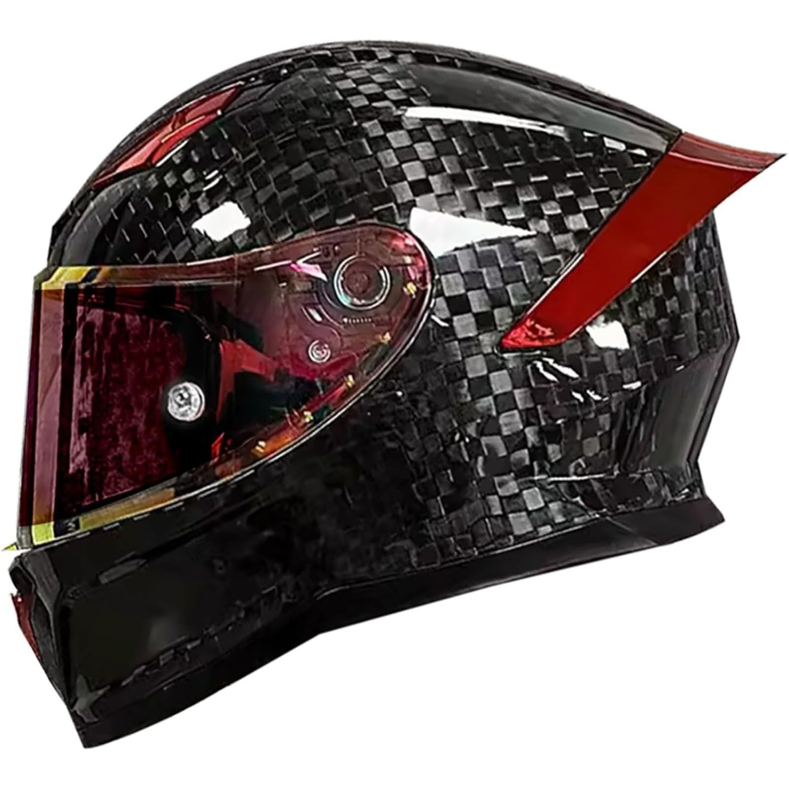 Motorrad-Integralhelm Mit Sonnenblende, DOT/ECE-Zertifizierter Modularer Motorrad-Mopedhelm, Motorradhelm-Integralhelme Für Frauen Und Männer, Erwachsene L,L=59~60CM von BYFHHHH