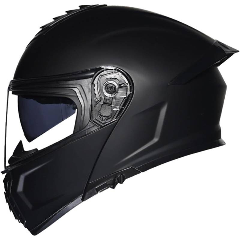 Motorradhelm Klapphelm, DOT/ECE-Geprüfter Integralhelm Motorrad-Roller-Sturzhelm Mit Doppelvisier, Damen Herren Erwachsene A,M=57~58CM von BYFHHHH