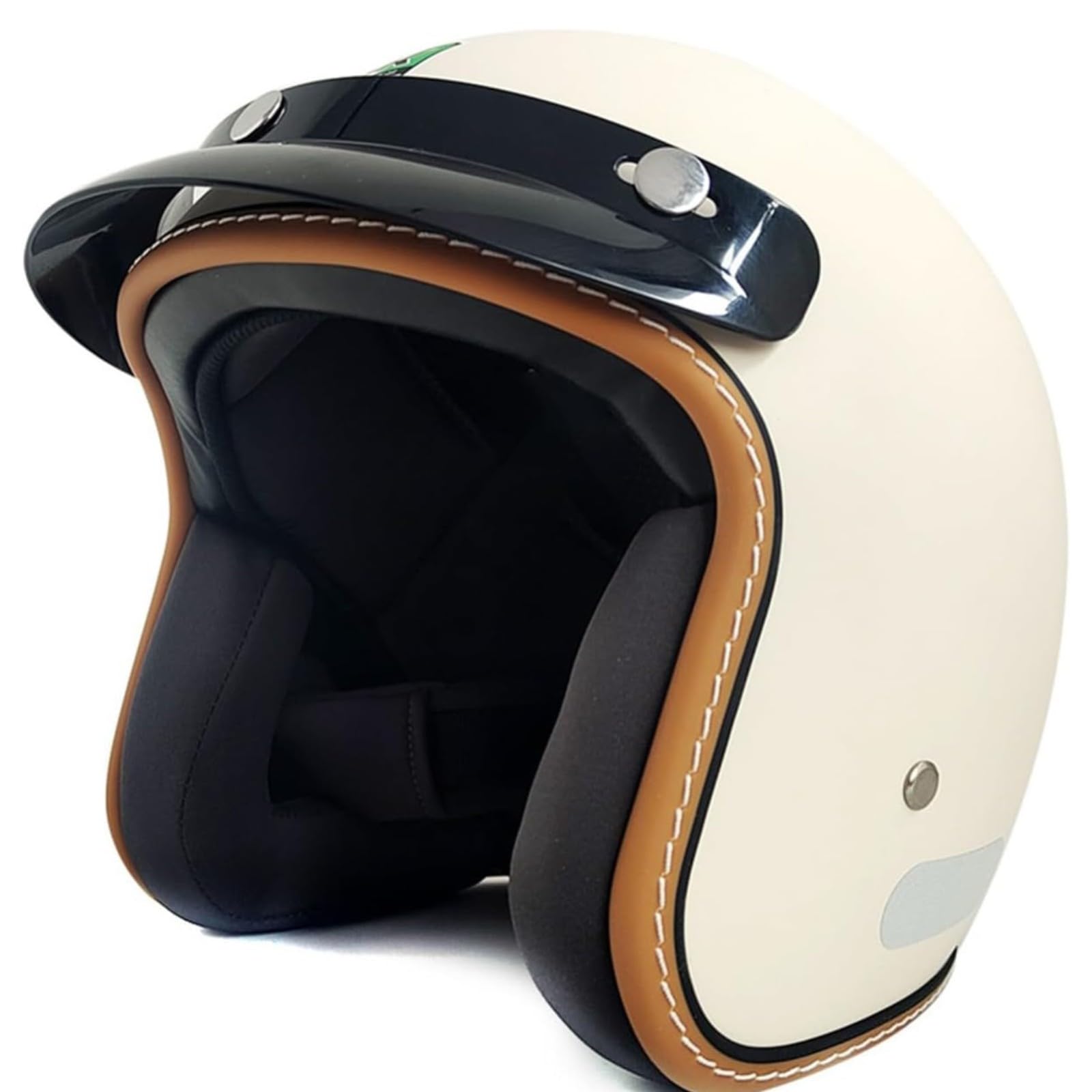 Offener Helm 3/4 Motorrad-Halbhelm Brain-Cap Motorradhelm, ECE-Geprüfter Halbschalenhelm Mit Abnehmbarer Krempe Jethelme Sturzhelm Roller-Mopedhelm B,L=59~60CM von BYFHHHH