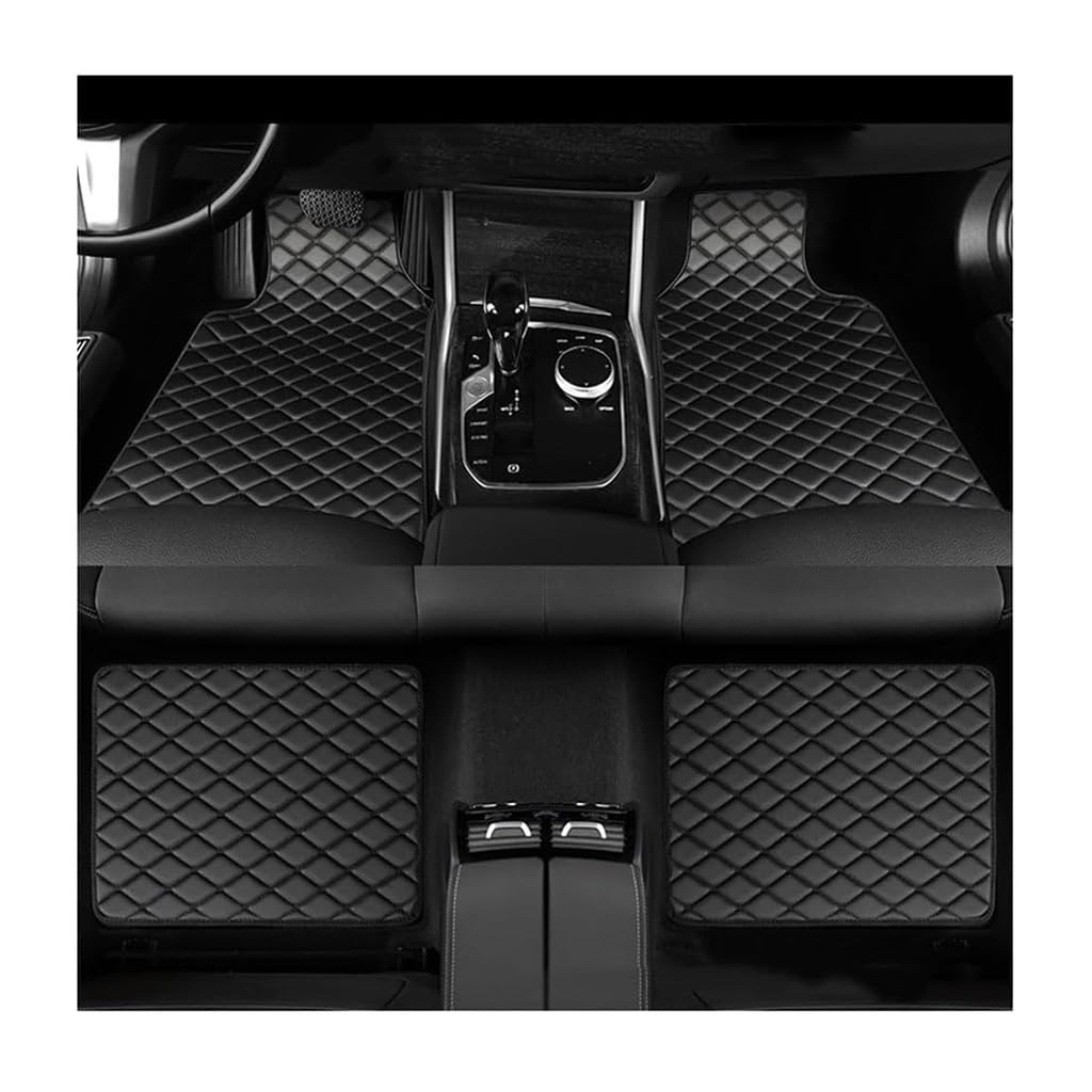 Auto Fußmatten für BMW 6 Series(4door) 2011-2016,Autoteppiche Fahrzeug Fußmatten Set Innenraum Bodenmatten Allwetter Autofußmatten Teppichmatten Fußraum,A-Black von BYKXQJIK