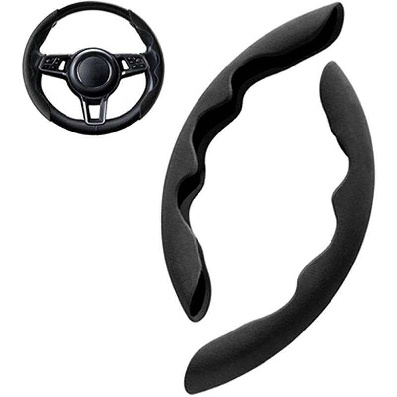 Auto Lenkradbezug Wildleder, Universal Lenkradabdeckung Leder Lenkradhülle Auto Innenraum Lenkradschoner Anti Rutsch Lenkradschutz für Meisten Auto, SUV, LKW, Steering Wheel Cover von BYNYXI