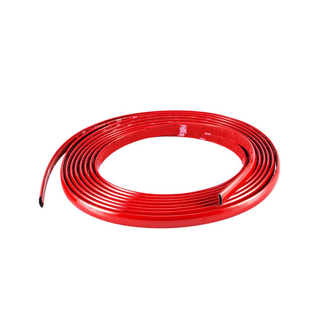 Auto Zierstreifen Rot, 12mmx3m Schutzstreifen PVC Anti-Scratch Dekorstreifen Flexibel und weich DIY Klebestreifen Selbstklebend Zierstreifen für Auto Motorrad Boot Karosserie Dach Seitenstreifen von BYNYXI