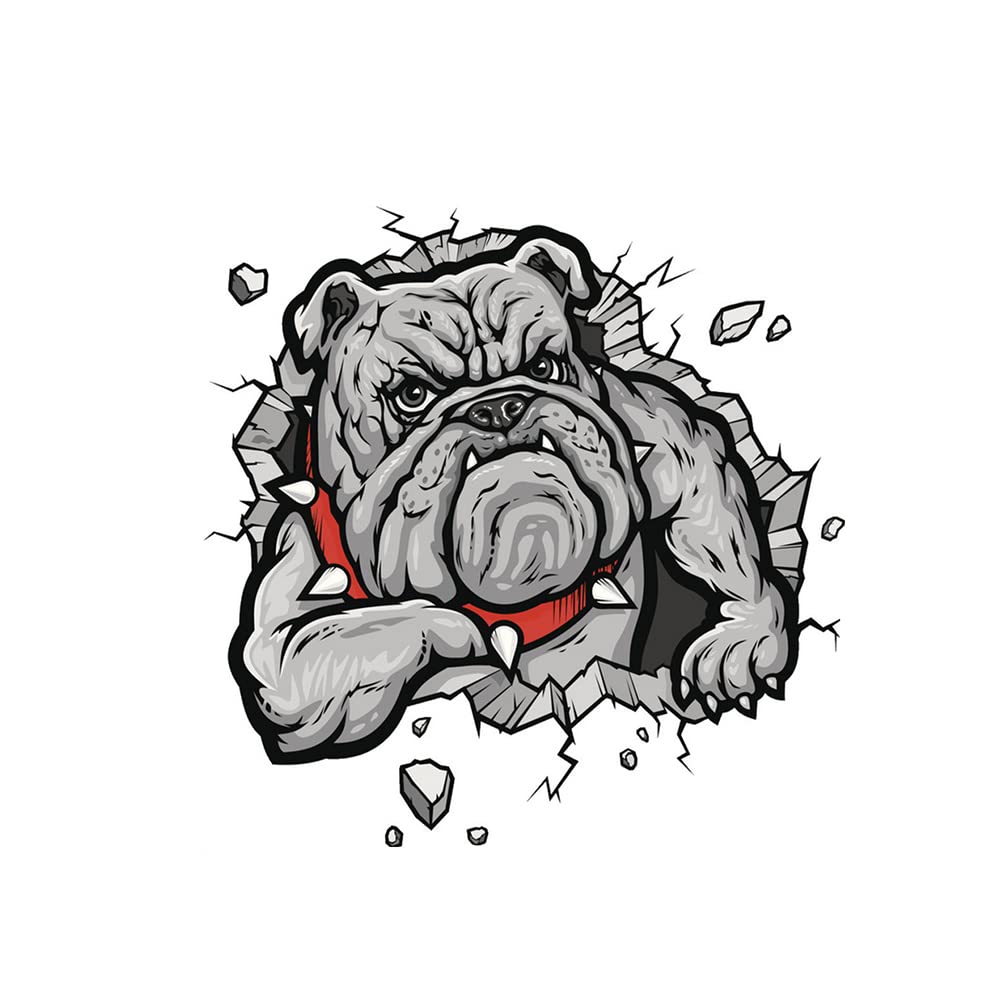 BYNYXI Hunde Autoaufkleber, 3D Bulldogge Aufkleber Auto Persönlichkeit Aufkleber Französische Bulldogge Hunde Aufkleber Klebstoff Vinyl Aufkleber, Universal Auto Aufkleber-17cmx17cm von BYNYXI