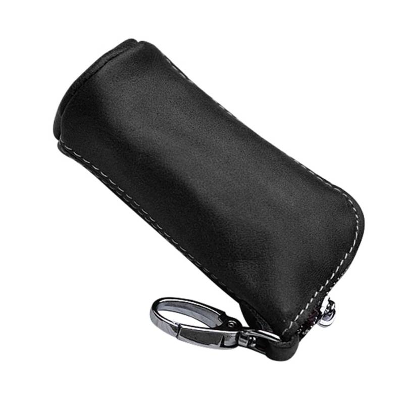 Leder Schlüsseletui Autoschlüssel, Vintage Autoschlüssel Tasche Rindsleder Schlüsselmäppchen Herren Damen Geldbörse Retro Brieftasche mit Ringe Schlüsseltasche Keyless Go Schutz- 9cmx3.8cmx3.8cm von BYNYXI