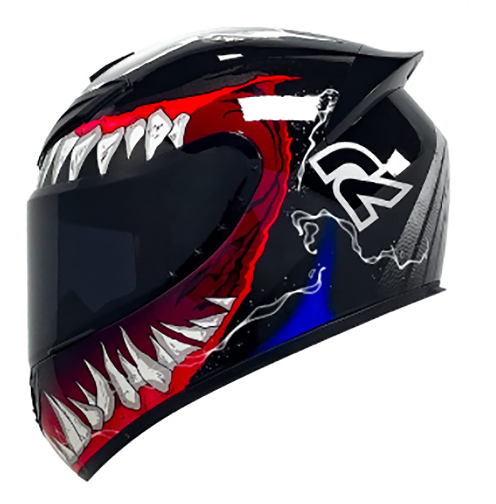 Integralhelm, Motorradhelm, modulare Motorradhelme für Unisex-Erwachsene, Streetbike, Cruiser, Roller, DOT-zugelassen B,S52-53CM von BYOUQ