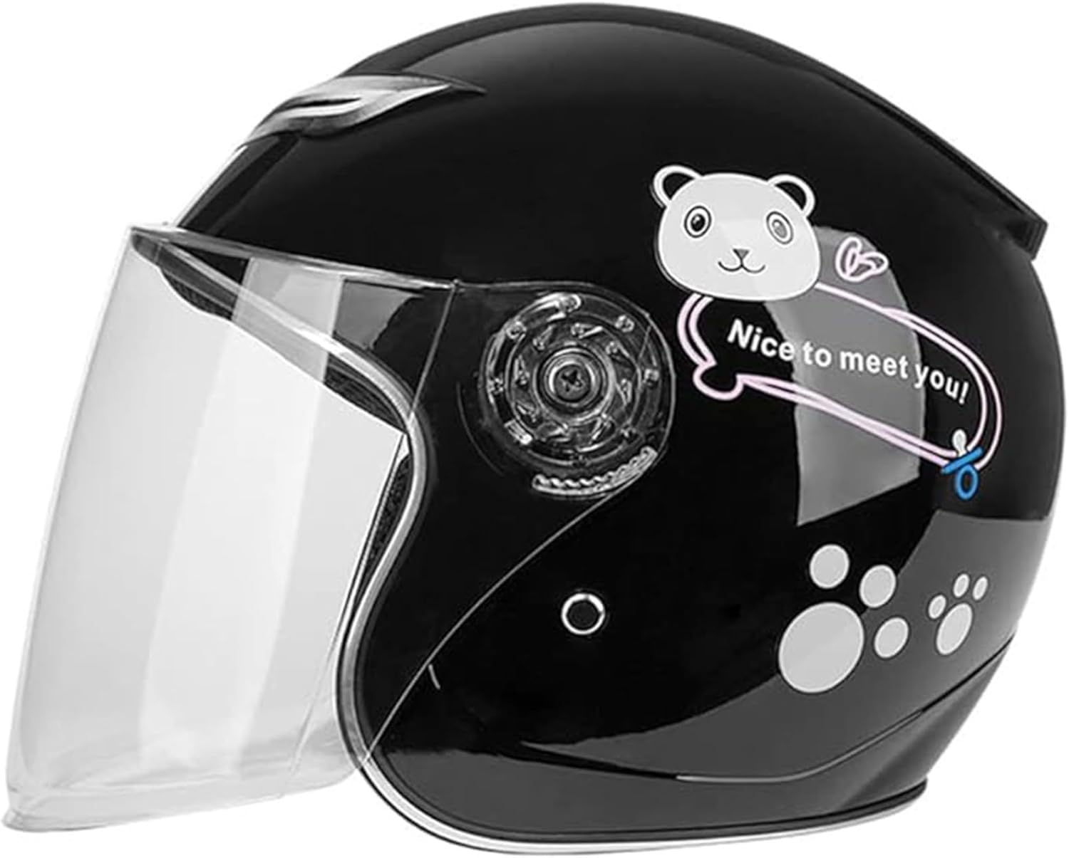 Kinder-Motorradhelm, elektrischer Halbhelm für Kinder, DOT-zugelassen, klein und leicht für Jugendliche, für Rennrad-Moped A,48-57CM von BYOUQ