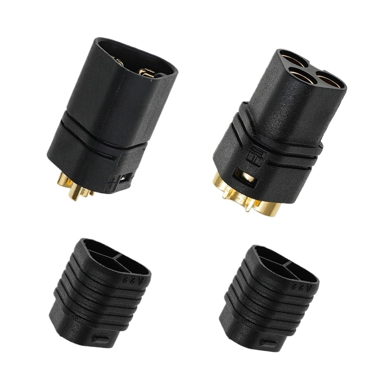 5 Sets von MT60, Aeromodelling-Stecker, Dreikern-Motorsteuerung, 30 A schwarz, männlicher Kopf, weiblicher Kopf, UL94V0。MT60-M/MT60-F von BYTNHNT