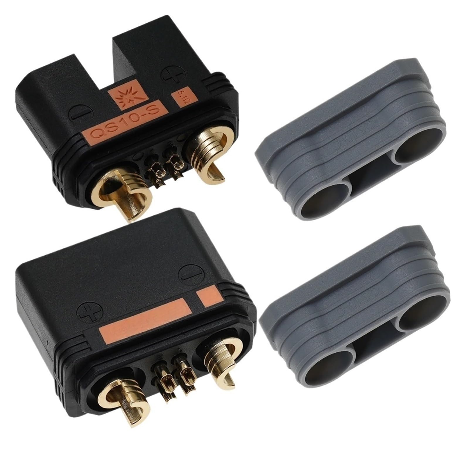 QS10-S (männlich und weiblich) Hochstrom-An/ti Funken-Ba/tte/ry-Stecker für ferngesteuertes Boot, Auto, Pflanzenschutz, Drohnenstecker, QS10-S, 1 Paar von BYTNHNT