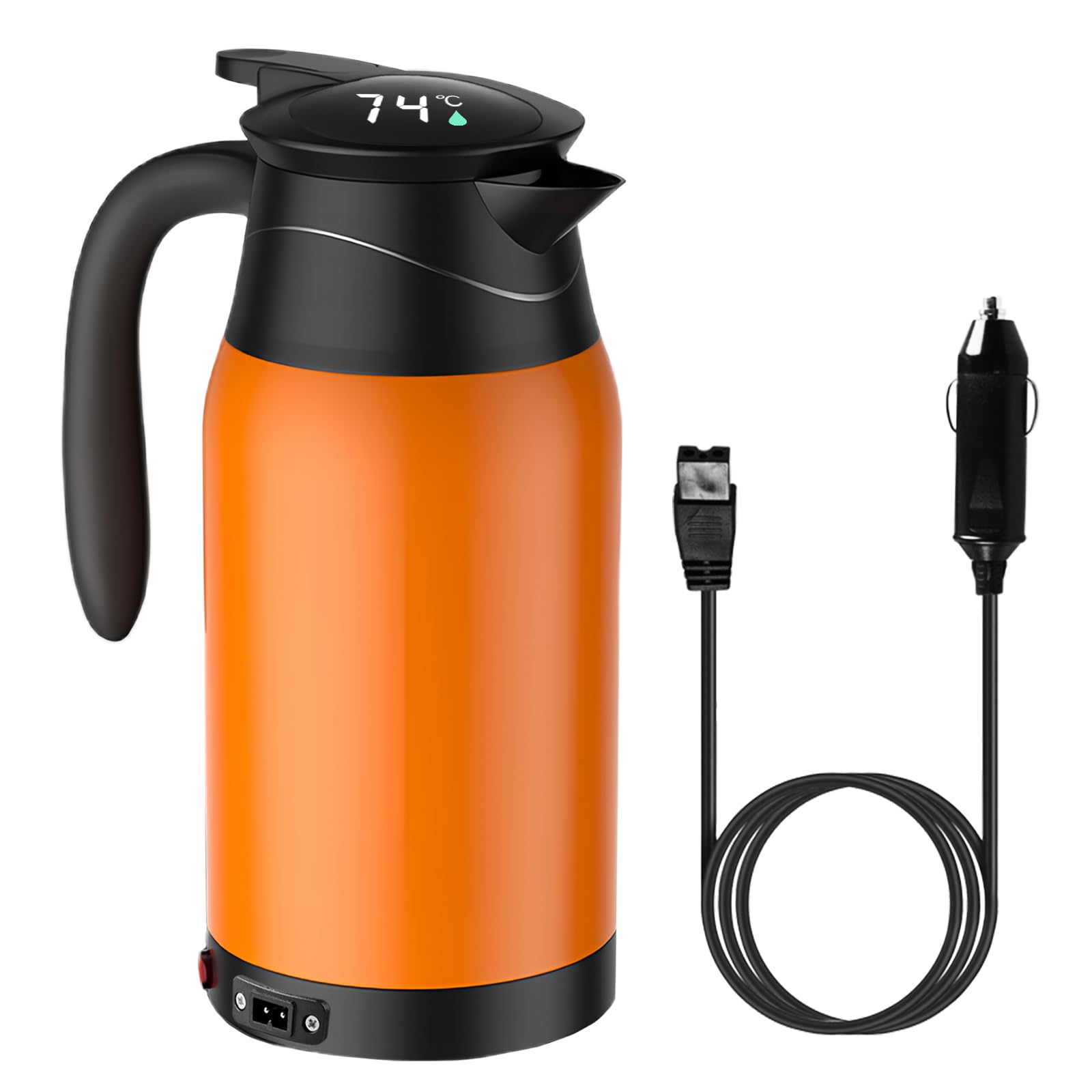 1000ML Auto Wasserkocher Edelstahl, 12V Reisewasserkocher Auto, Wasserkocher Auto, 304 Elektrischer Wasserkocher USB, Mini Wasserkocher, Für Die Zubereitung Von Tee, Kaffee Babymilch Camping Im Freien von BYZESTY