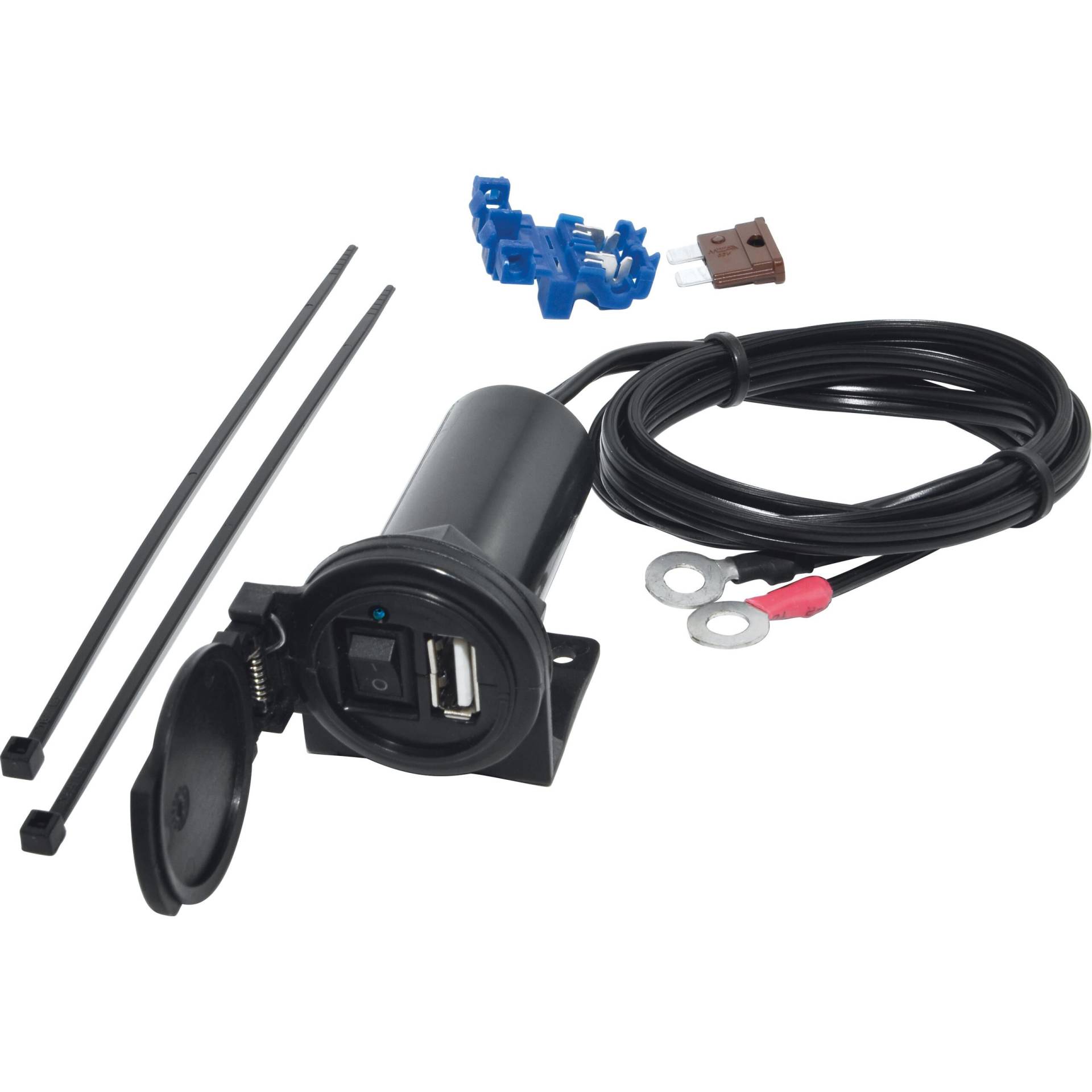 Baas Bikeparts Bordsteckdose USB 2,1A USB7 mit Schalter von Baas Bikeparts