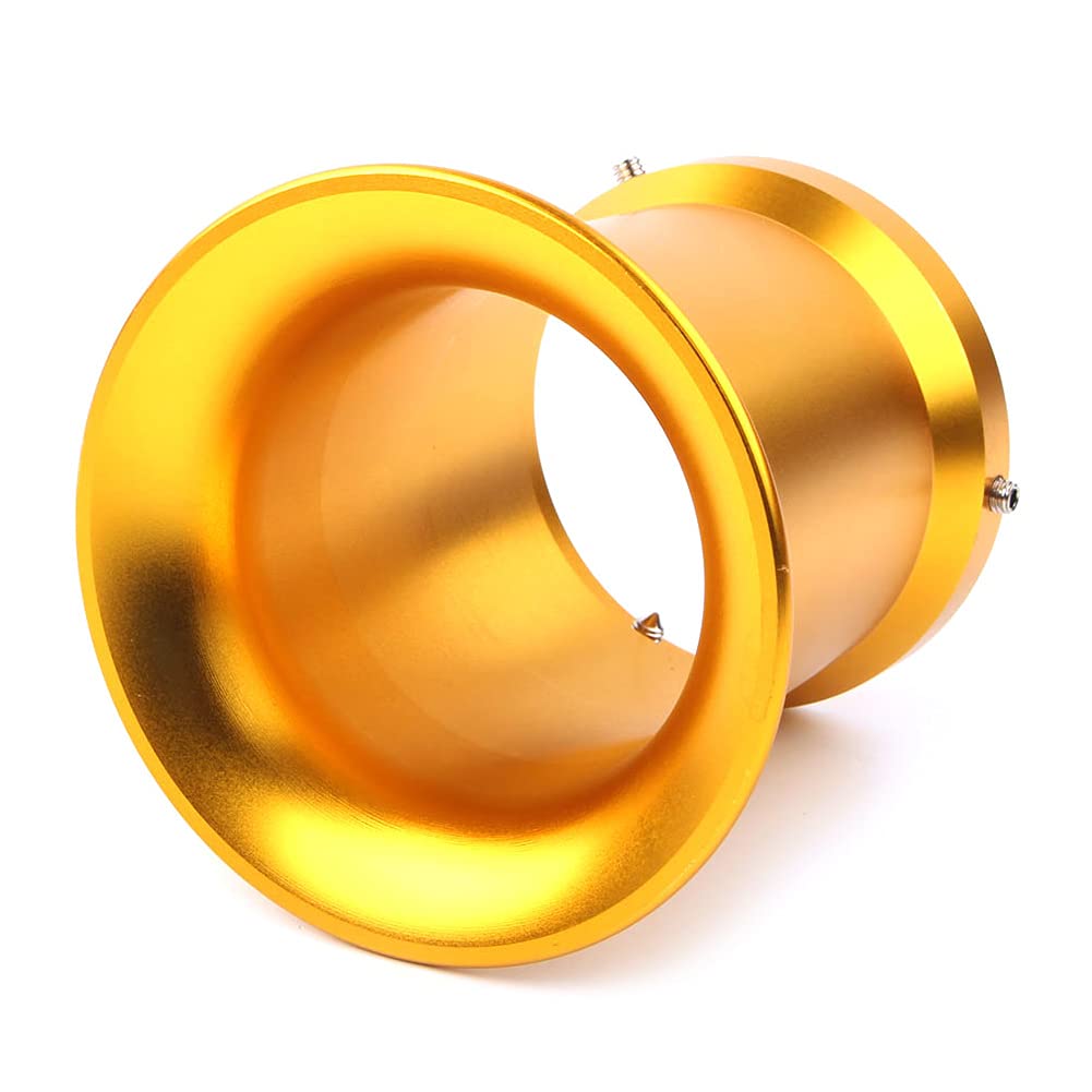 Bacar 55mm Gold Motorrad Vergaser Luftfilter, Aluminium Legierung Vergaser Schnittstelle Für PWK 32 Vergaser, PWK 34mm Vergase von Bacar