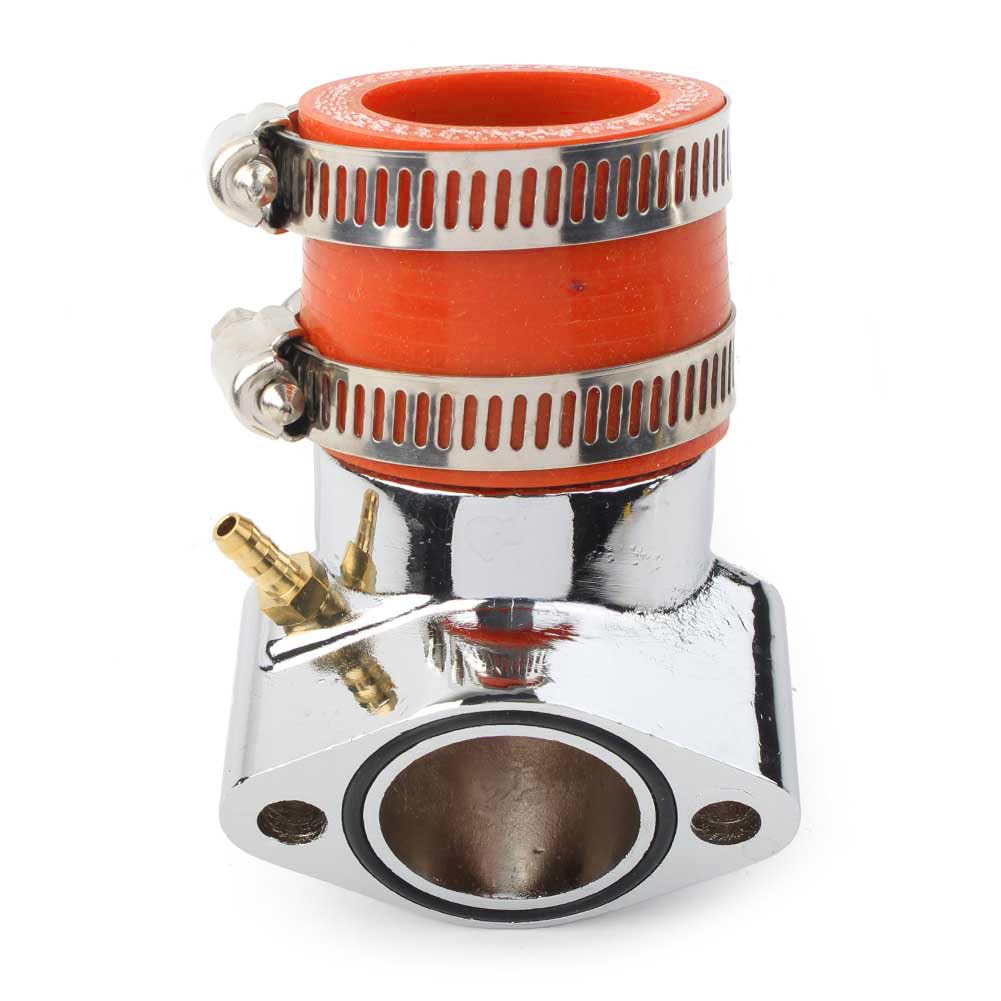 Bacar Motorrad Ansaugkrümmermanschette, Aluminiumlegierung Krümmeradapter Ansaugkrümmer Orange Ersatz Für 125, 150cc Chinesischer Roller GoKart von Bacar