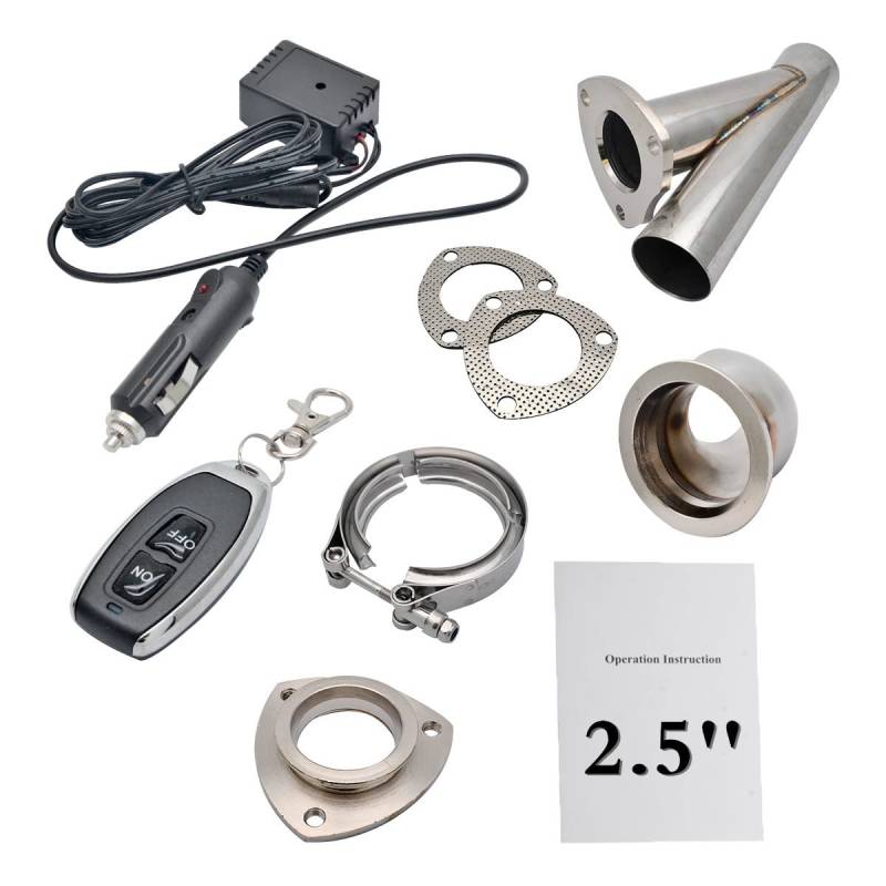 Baceyong 12V Elektrischer Auspuff Catback Downpipe System Kit mit Fernbedienung Edelstahl von Baceyong