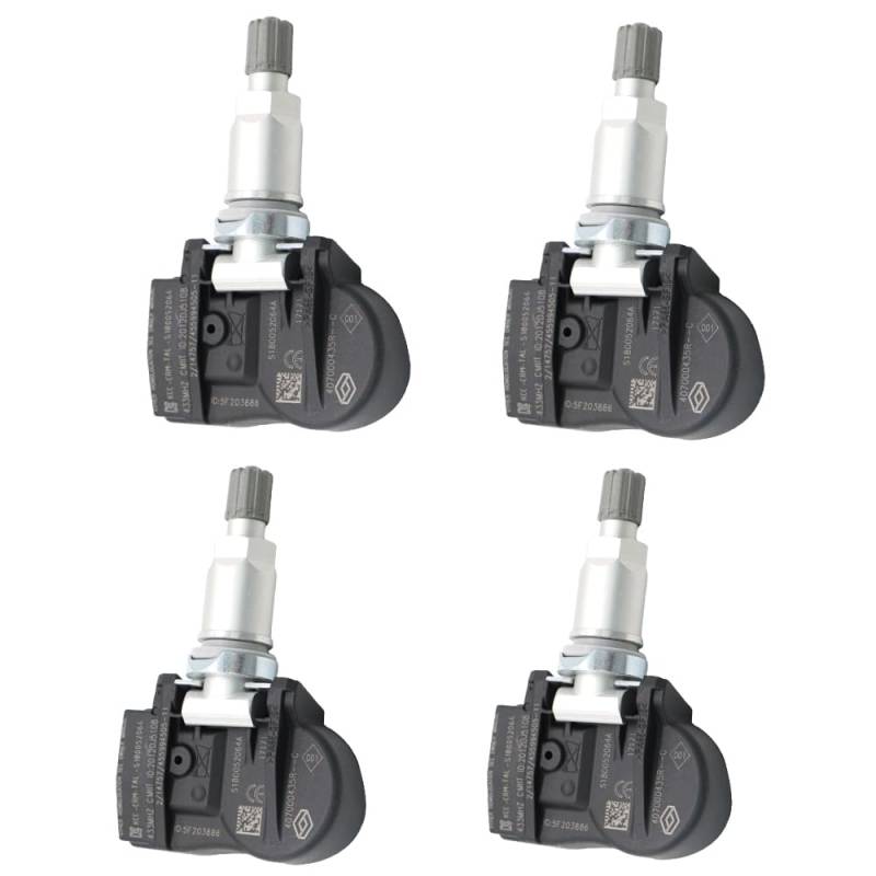 Baceyong 4pcs Reifendrucksensoren, 407000435R Kompatibel mit Re-n-ault Fluence Gran Laguna Megane 433MHz von Baceyong