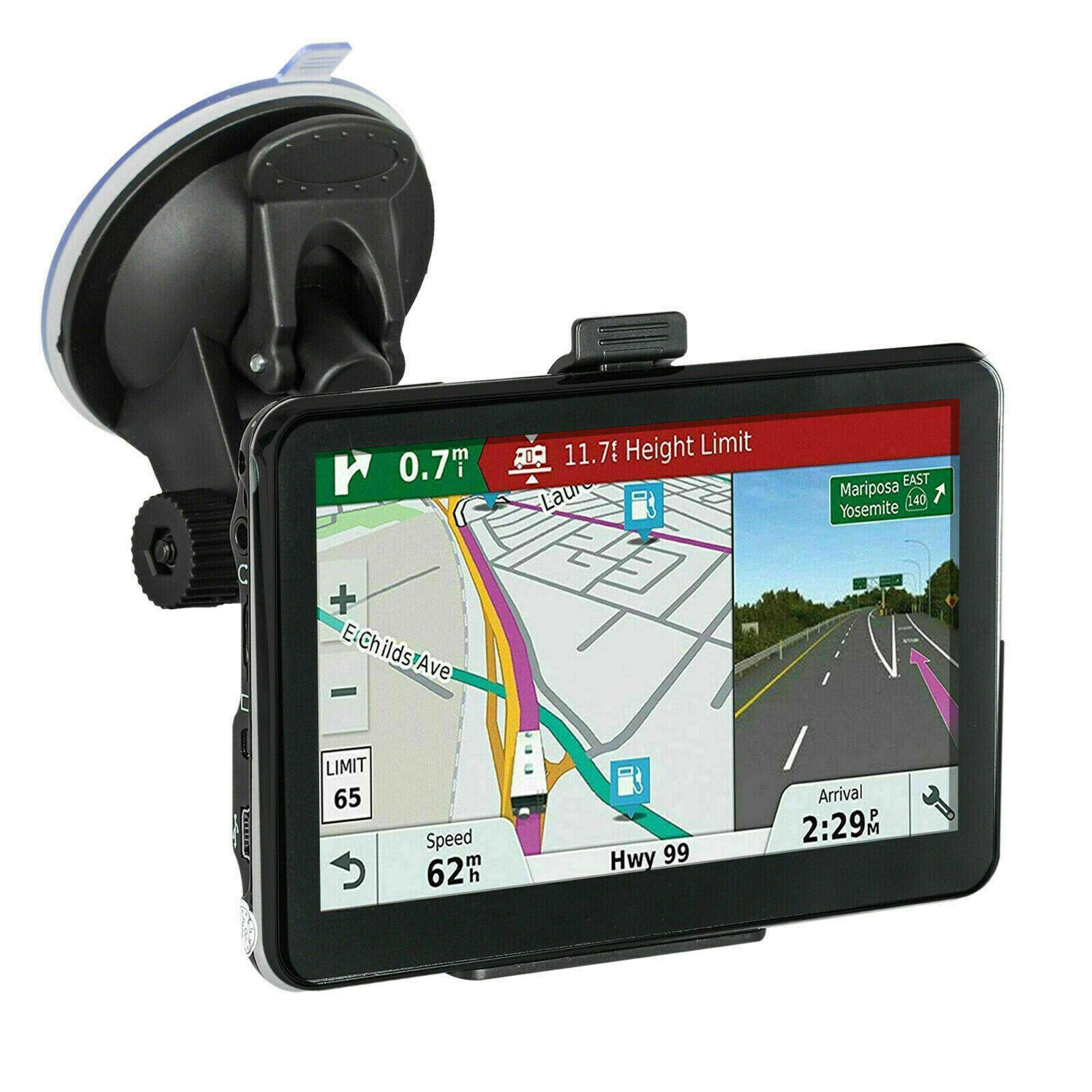 Baceyong 7 Zoll tragbarer Auto-GPS-Navigator, geeignet für LKW, Autos, kapazitive Touchscreens, HD-Karten, FM, 3D-Autokonsolen von Baceyong