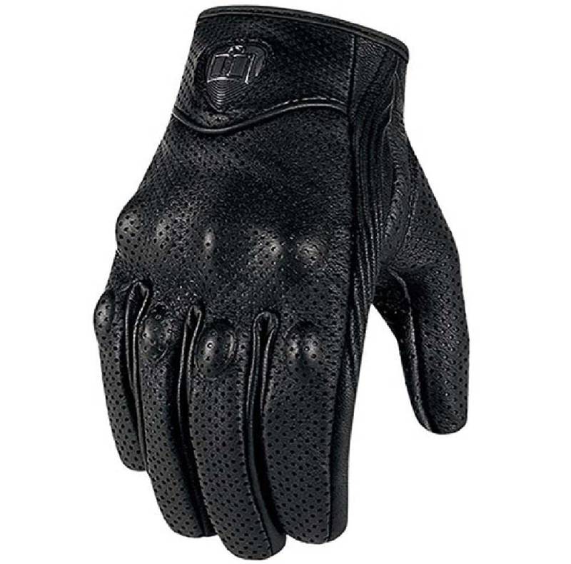 Baceyong Hot Guantes Fashion Echtleder Vollfinger Schwarz moto Herren Motorradhandschuhe, Motorrad Mountainbike Radfahren Racing Motocross Vollfinger MOTO Handschuh Leder von Baceyong