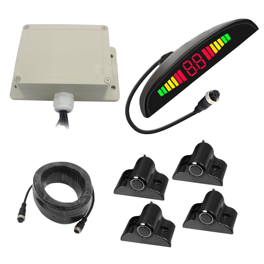 Baceyong LED LKW Rückfahrsensor System,Parksensor Kit,Rückfahrradar Sound Alert Indikator System von Baceyong