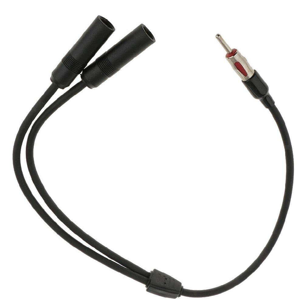 Baceyong Universal ABS 2 Buchse auf 1 Stecker Autoantenne Audiokabel, Autoradio Adapterkabel Verlängerungskabel Antennenantenne Ersatz von Baceyong