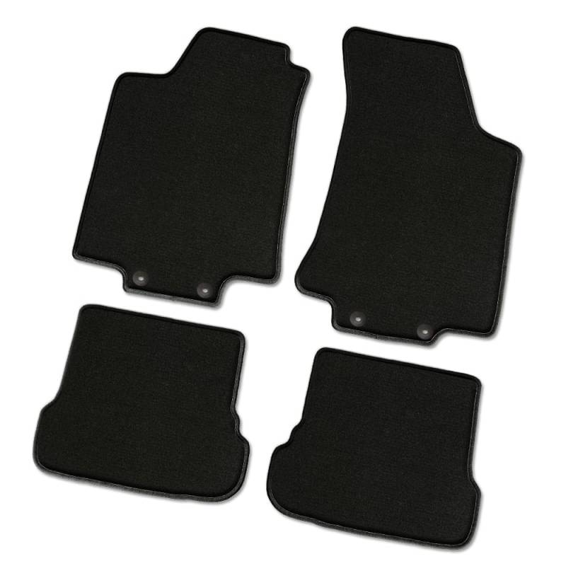 Bär-AfC Auto Fußmatten Supreme passend für Seat Ibiza 6J 2012-2017, + 6P ab 2015, Autoteppiche Velours Schwarz, Rand Kettelung Schwarz, Set 4-teilig, SE05477 von Bär-AfC