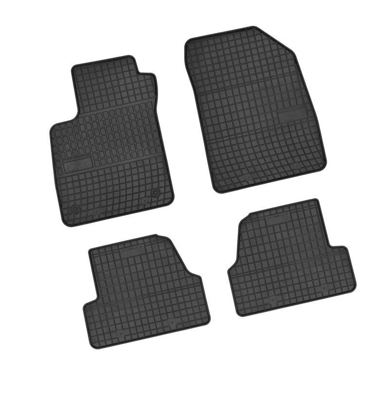 Bär-AfC OP61581 Gummimatten Auto Fußmatten Schwarz, Erhöhter Rand, Set 4-teilig, Passgenau für Opel Mokka X Baujahr ab 2016 von Bär-AfC