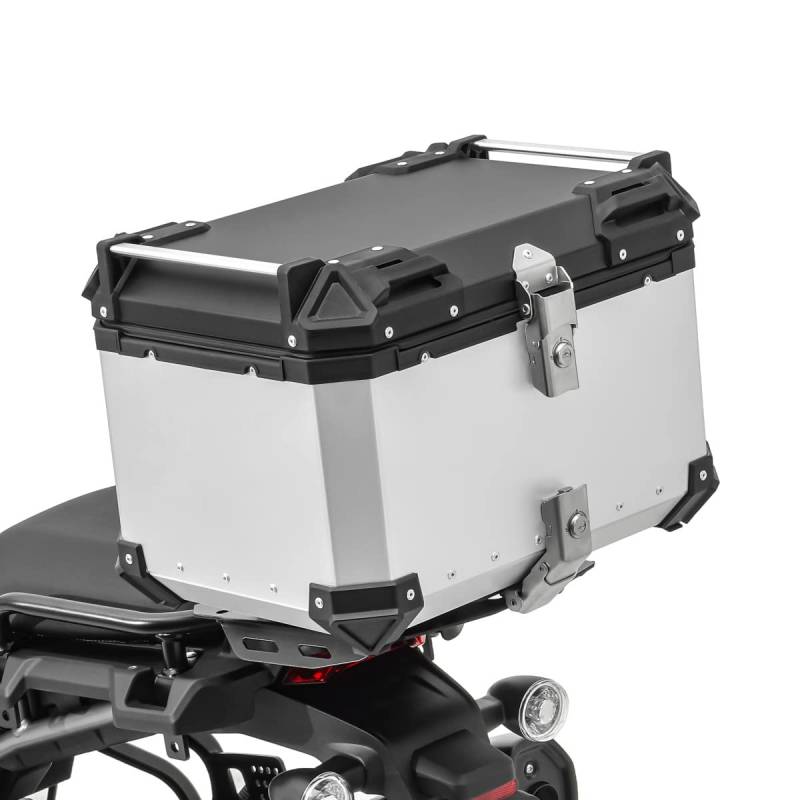 Alu Topcase für Honda Africa Twin CRF 1000 L Aluminium Bagtecs XB55 silber von Bagtecs