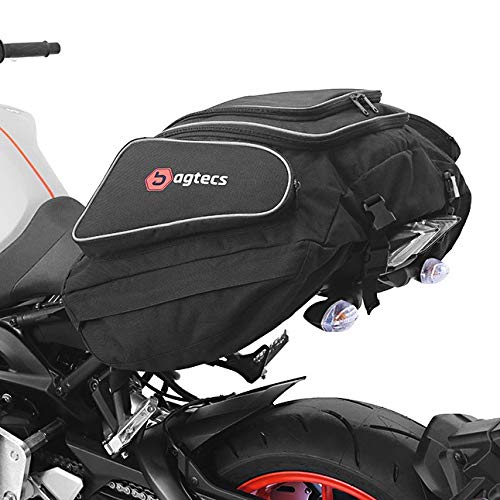 Bagtecs Motorrad Hecktasche für BMW R NineT Scrambler Gepäck-Tasche Motoroller Motorradgepäck für sozius hinten schwarz von Bagtecs