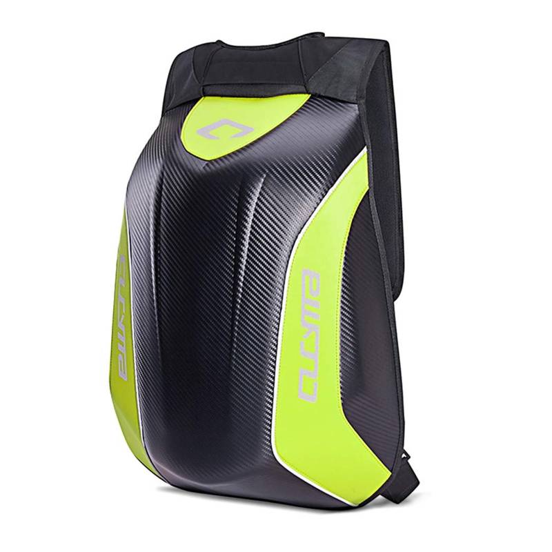 Motorrad Hartschalen Rucksack Bagtecs Carbon 30L neon gelb von Bagtecs