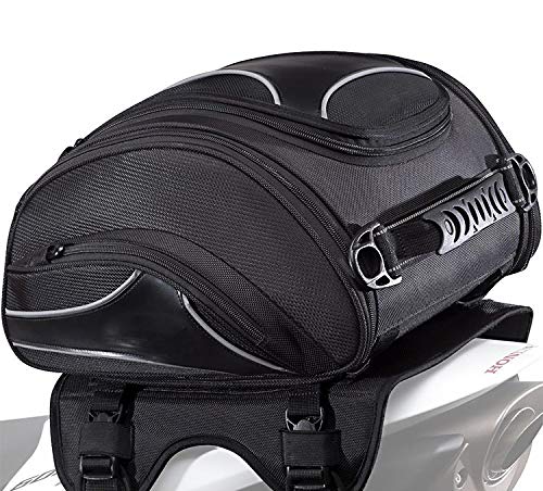 Motorrad Hecktasche für Bagtecs X20 Vario 14-20 l Soziussitz/Gepäckträger Verstellbar 2 Spanngurte von Bagtecs