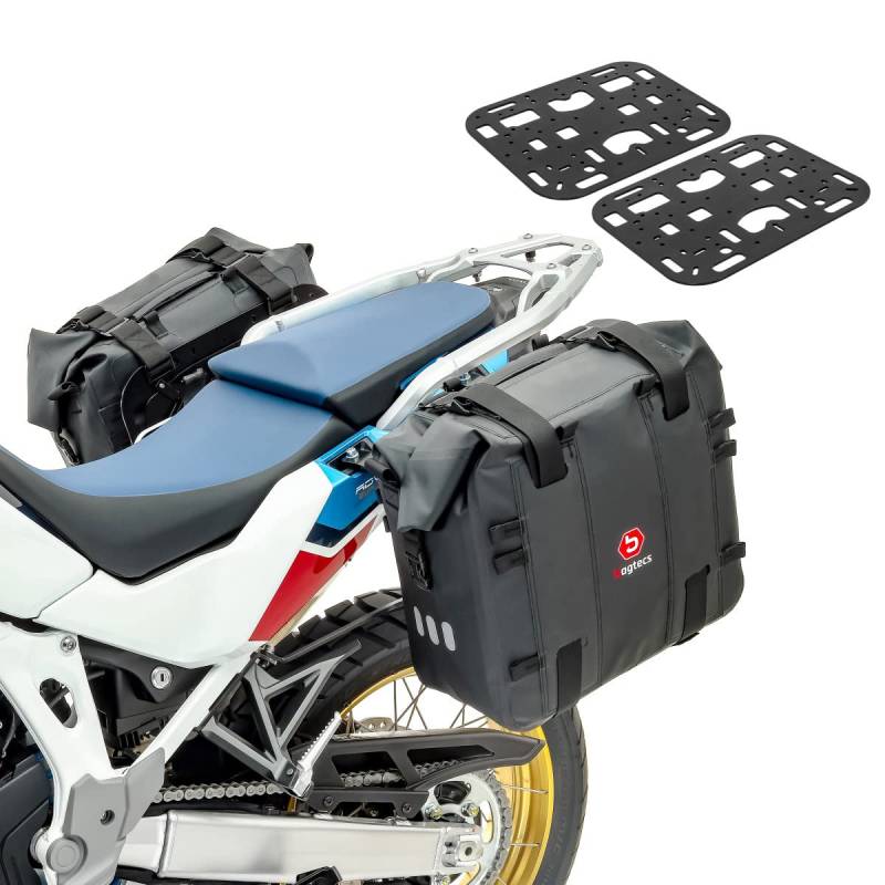 Satteltaschen + Platte für Honda Africa Twin CRF 1000 L Seitentaschen XA32 von Bagtecs