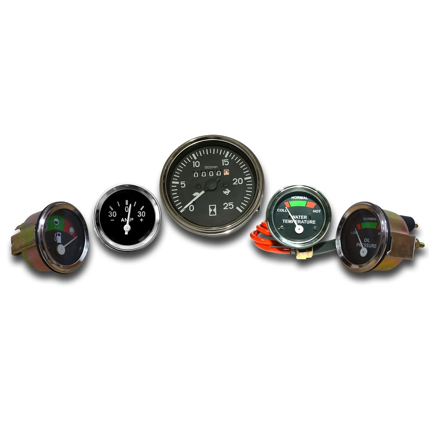 Massey Ferguson Tractor Gauges Set Tachometer | Oil Pressure | Fuel | Water Temperature | and Ammeter Fit in MF35 MF65 MF50 MF135 MF150 M165 Massey Ferguson Tachometer von Bajato