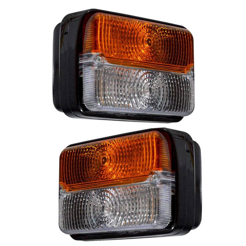 Bajato Traktor Blinker Vorne Massey Ferguson Deutz Fahr Anderes Lampen Licht Set (Links Rechts) Mit Glühlampe 11001502 von Bajato